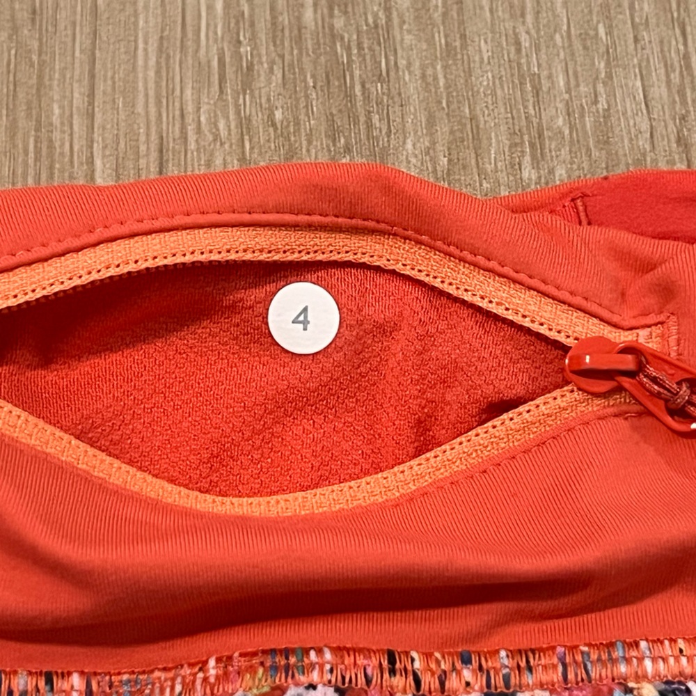 Lululemon Run: Speed Short *4 way stretch in Prism Petal Multi/ Atomic Red - Picture 3 of 7